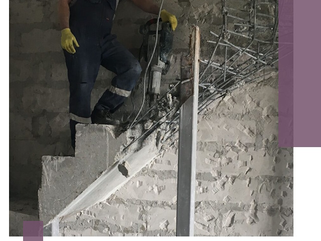 Демонтаж металлических и бетонных лестниц в Волжском