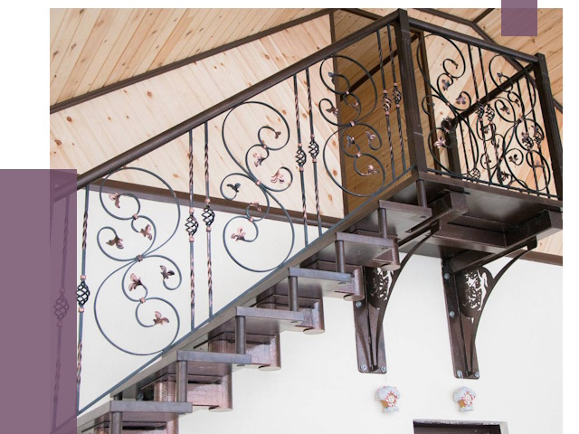 Кованые лестницы в Волжском от 79014 руб. под ключ