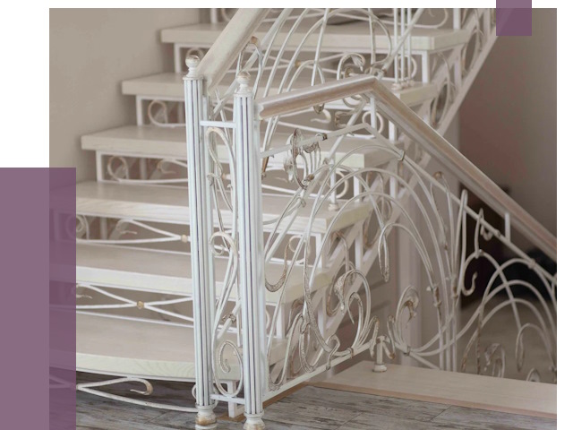 Изготовление кованых лестниц на заказ в Волжском от 86105 руб. | ПРОЛЁТ-Влж