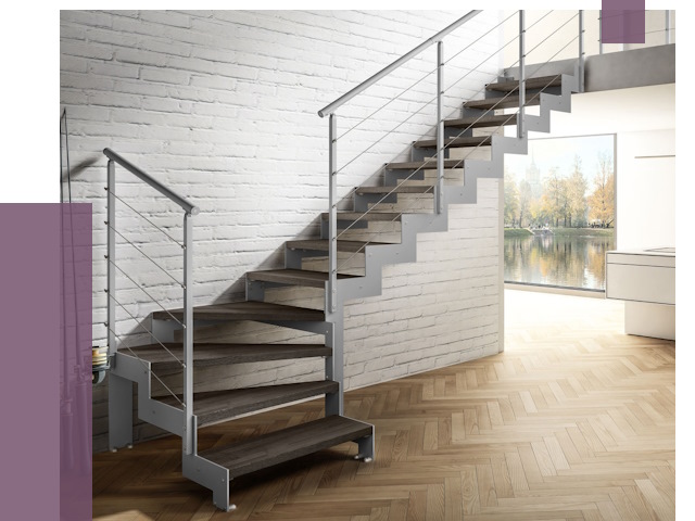 Г-образные лестницы под ключ в Волжском от 36721 руб. | ПРОЛЁТ-Влж