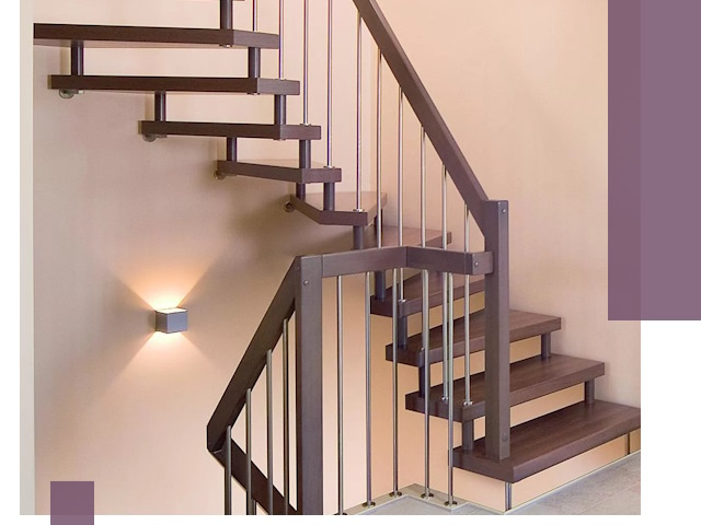 Изготовление лестниц на больцах в Волжском под ключ