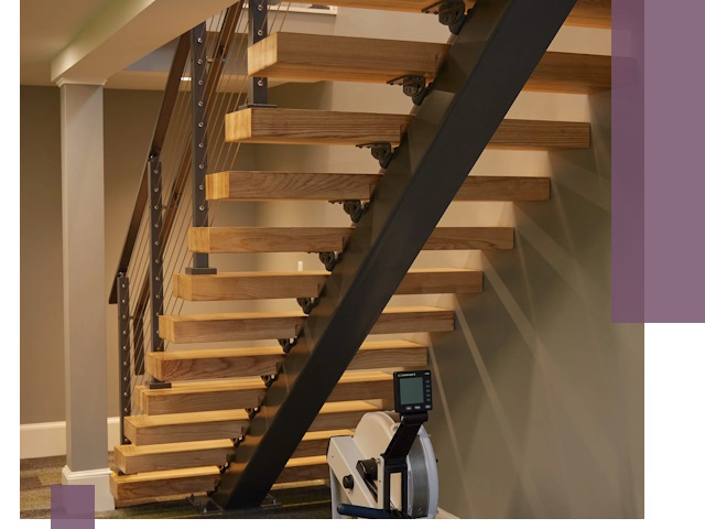 Лестницы на монокосоурах под ключ в Волжском - изготовление и монтаж