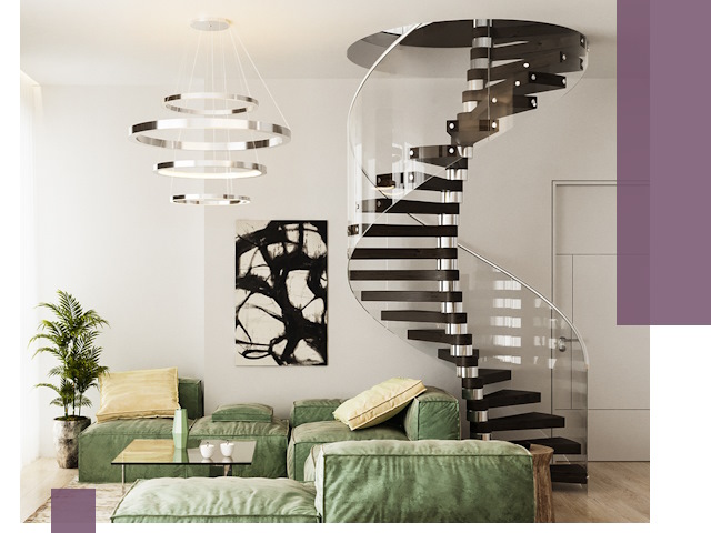 Лестницы для двухуровневой квартиры в Волжском — изготовление и монтаж