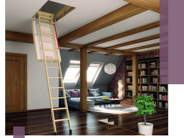 Чердачные лестницы под ключ в Волжском: изготовление и монтаж