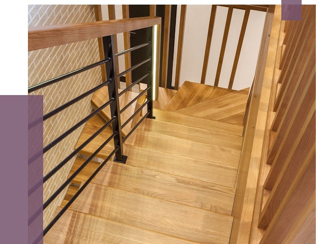 Лестницы из ясеня в Волжском под ключ от 9927 руб. 