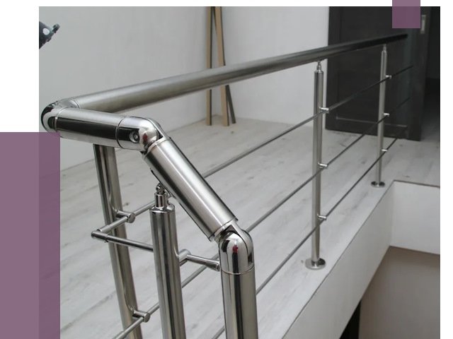 Перила из нержавеющей стали в Волжском от 8914 руб. под ключ | ПРОЛЁТ-Влж