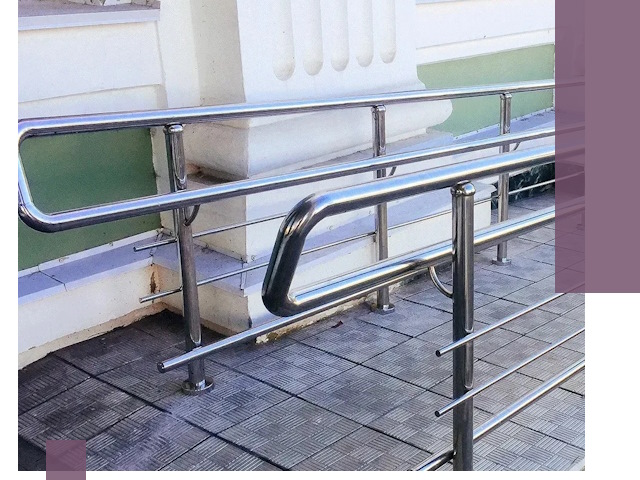 Ограждения пандусов из металла и нержавейки в Волжском