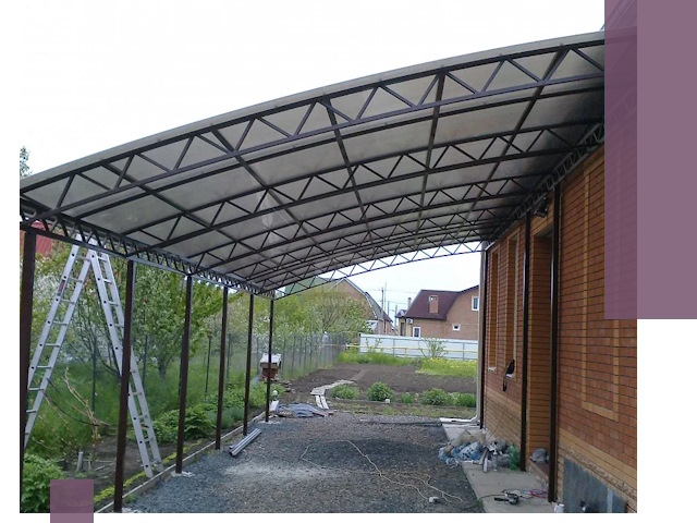 Профессиональный монтаж навесов под ключ в Волжском