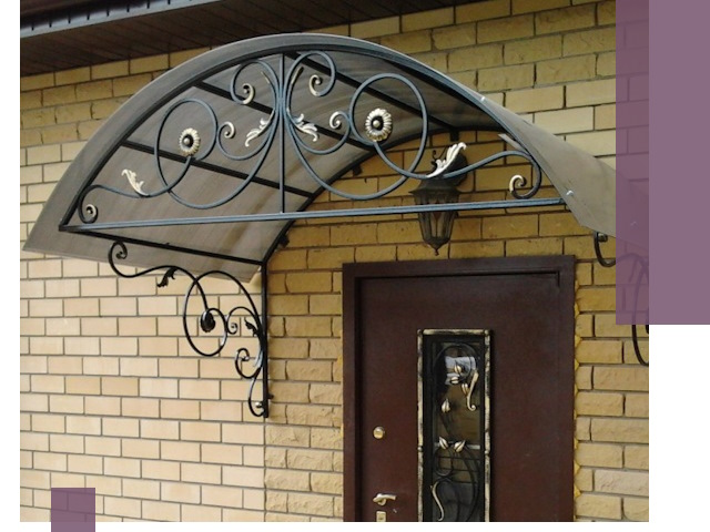 Изготовление козырьков из металла под ключ в Волжском