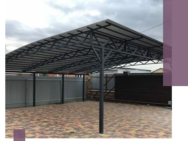 Недорогие навесы под ключ в Волжском — изготовление и монтаж