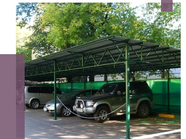 Навесы для парковки в Волжском от 79521 руб. заказать | ПРОЛЁТ-Влж