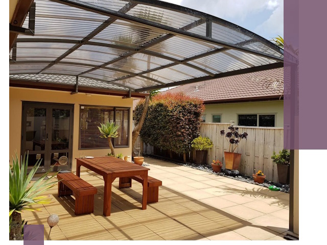 Навесы во двор под ключ в Волжском — изготовление и монтаж