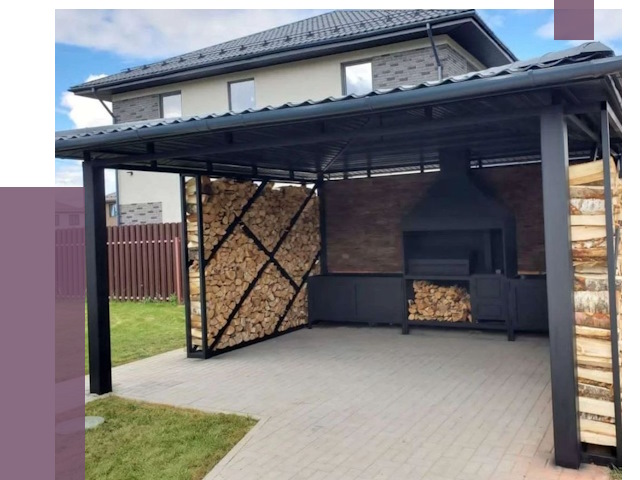 Навесы для барбекю в Волжском от 12612 руб. под ключ | ПРОЛЁТ-Влж