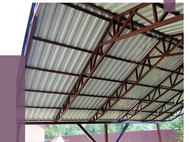 Навесы из профнастила в Волжском от 7294 руб. | ПРОЛЁТ-Влж