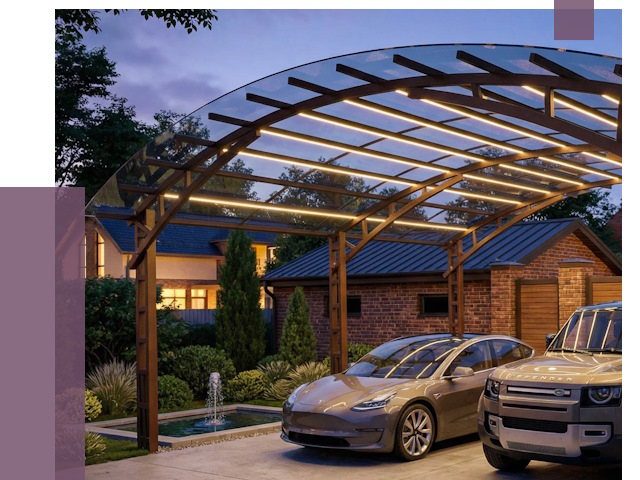 Металлические навесы в Волжском от 12561 руб. под ключ — ПРОЛЁТ-Влж