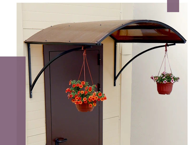 Козырьки над входом в Волжском от 14689 руб.  | ПРОЛЁТ-Влж