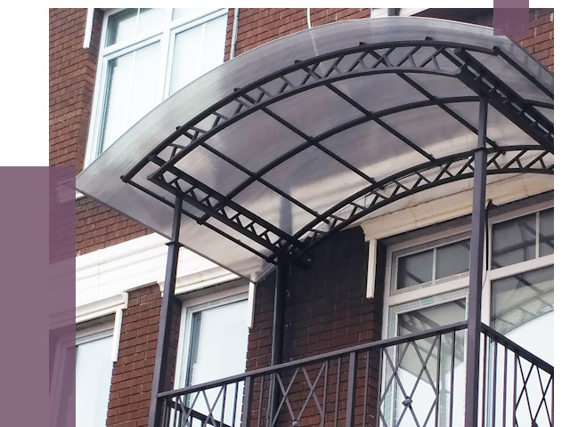 Козырьки над балконом в Волжском от 8560 руб.  | ПРОЛЁТ-Влж