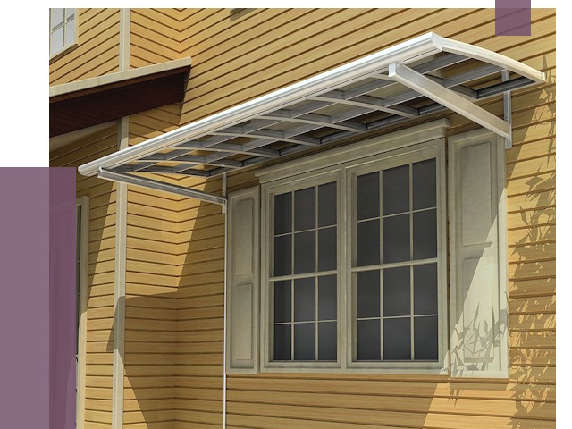 Козырьки над окнами в Волжском от 7547 руб. — монтаж, покупки | ПРОЛЁТ-Влж