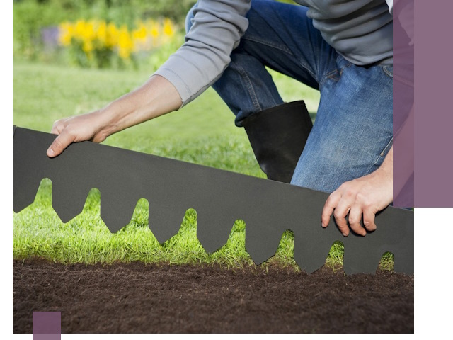 Металлические бордюры для газона в Волжском — изготовление и монтаж