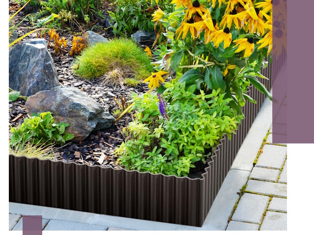 Металлические бордюры для клумб в Волжском — производство и монтаж